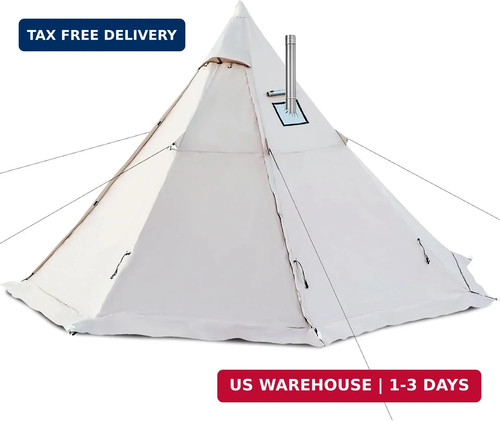 Hot tent with stove - with, 4